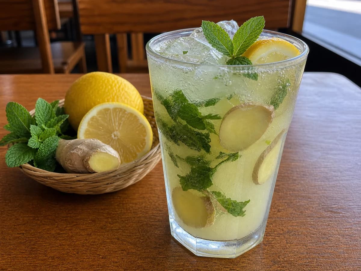 Limonada menta jengibre