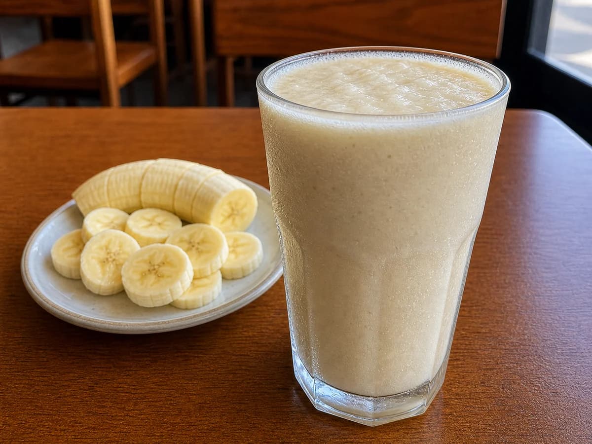 Plátano con leche