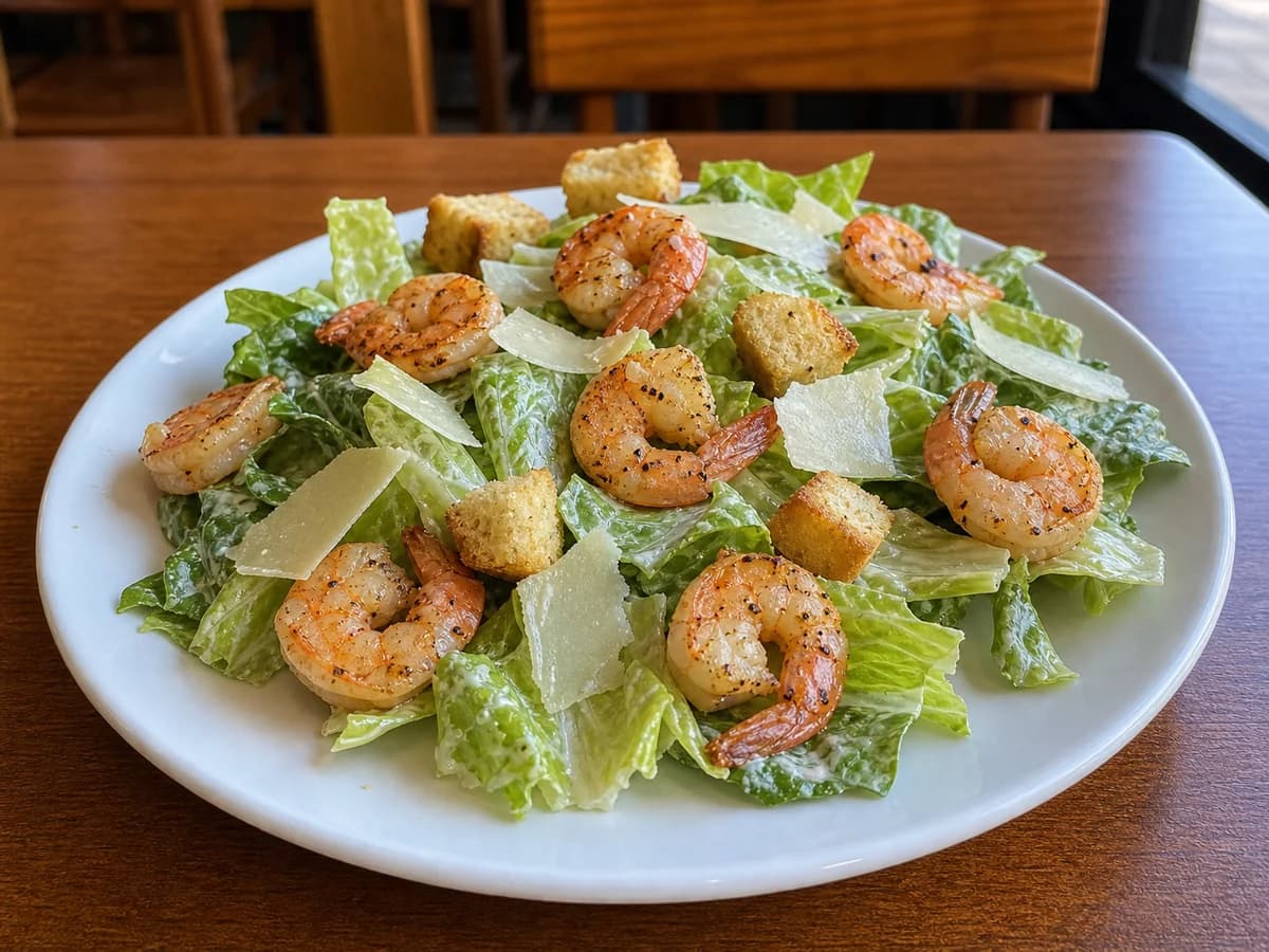 Ensalada César de camarones